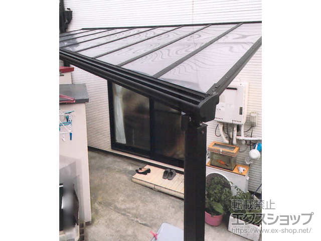 東京都西東京市ののテラス屋根 ヴェクターテラス F型 テラスタイプ 単体 積雪〜20cm対応 ※前面台形納まり 施工例