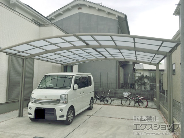 奈良県橿原市ののカーポート ネスカR (ラウンドスタイル) ワイド 積雪〜20cm対応 施工例