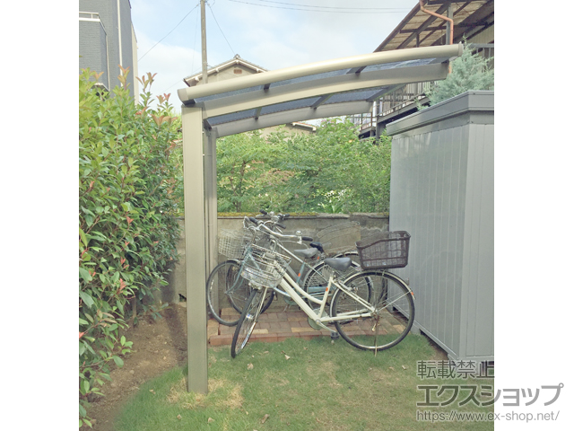 福島県伊達市ののサイクルポート・駐輪場 フーゴRミニ (ラウンドスタイル) 積雪〜20cm対応 施工例