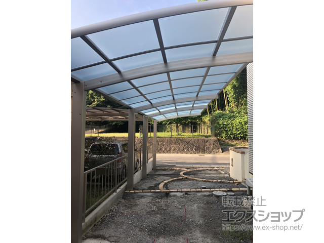 山口県下松市ののカーポート レイナポートグラン 縦連棟　積雪〜20cm対応 施工例