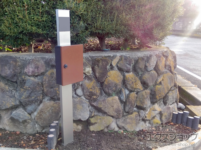 群馬県北群馬郡榛東村のの機能門柱・ポスト シンプレオ ポストユニット 1型 施工例