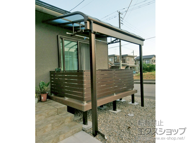 新潟県新発田市ののウッドデッキ リウッドデッキ 200 施工例