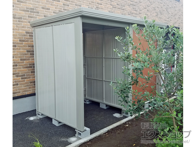 東京都三鷹市のの物置・屋外倉庫 Mr.ストックマン プラスアルファ 一般型 3015×1590×2110 TP-3015-T 施工例