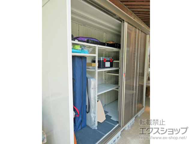 広島県東広島市のの物置・屋外倉庫 グランプレステージジャンプ 2247×750×1900 GP-227A-F-CB 施工例