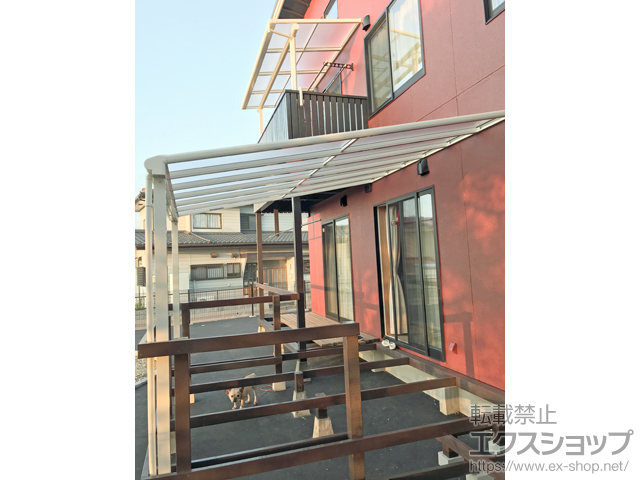 宮城県亘理郡亘理町ののテラス屋根 ヴェクターテラス F型 テラスタイプ 単体 積雪〜20cm対応 施工例