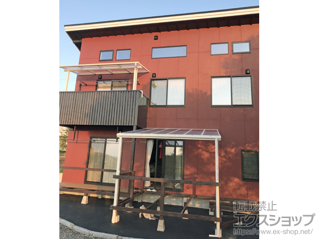 宮城県亘理郡亘理町ののバルコニー・ベランダ屋根 ヴェクターテラス F型 屋根タイプ 単体 積雪〜20cm対応 施工例