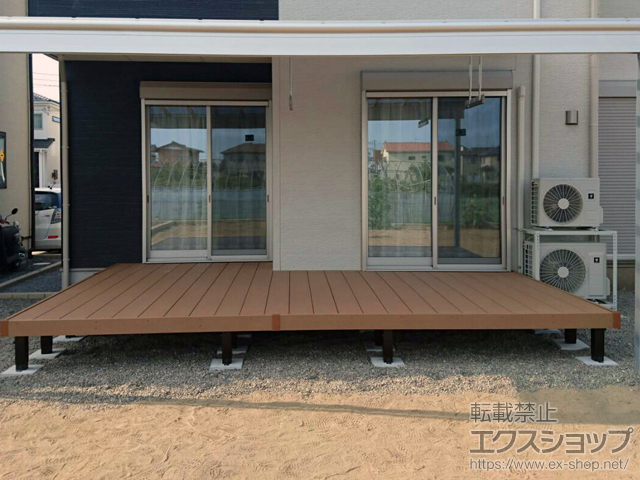 千葉県茂原市ののウッドデッキ リウッドデッキ 200 施工例