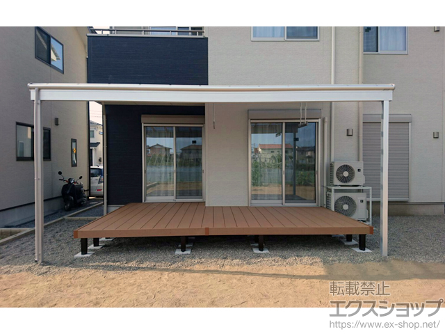 千葉県茂原市ののテラス屋根 ヴェクターテラス F型 テラスタイプ 単体 積雪〜20cm対応 施工例