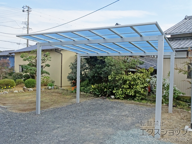 静岡県静岡市ののカーポート エフルージュ ツイン 積雪〜20cm対応 施工例