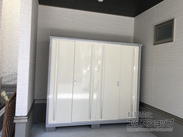 神奈川県藤沢市のの物置・屋外倉庫 シンプリー 一般型 2160×615×1903 MJX-216E-P-FW 施工例