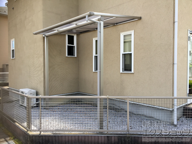 栃木県足利市ののテラス屋根 ヴェクターテラス F型 テラスタイプ 単体 積雪〜20cm対応 施工例