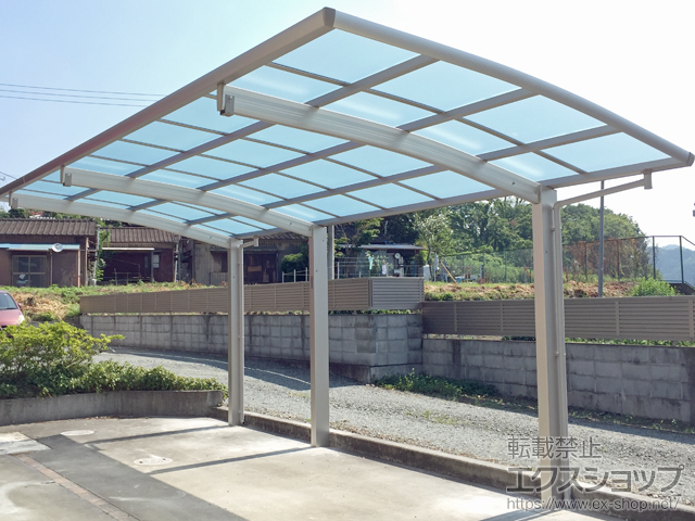 群馬県みどり市ののカーポート レイナポートグラン 延長　積雪〜20cm対応 施工例