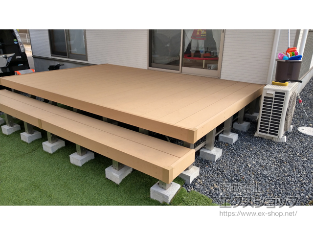 岡山県倉敷市ののウッドデッキ リウッドデッキ 200 施工例