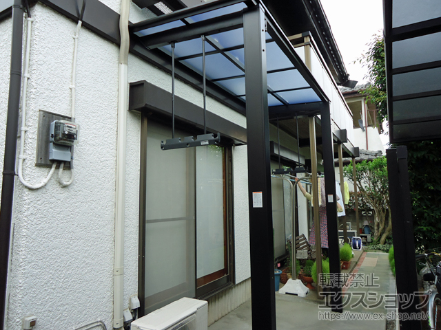 埼玉県春日部市ののテラス屋根 フーゴF 独立テラスタイプ 単体 積雪〜20cm対応 施工例