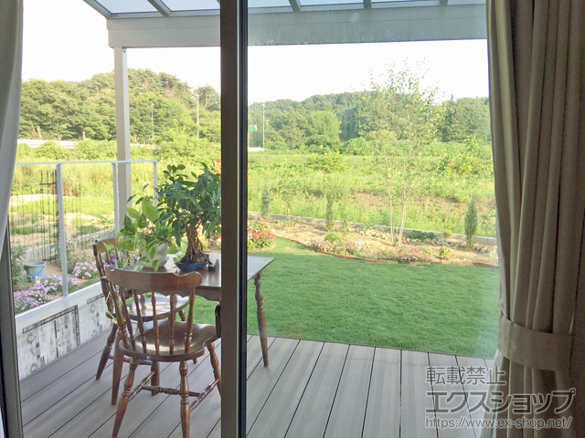 福島県西白河郡西郷村ののテラス屋根 ヴェクターテラス F型 1500 テラスタイプ 単体　積雪〜50cm対応 施工例