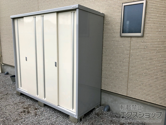 東京都国立市のの物置・屋外倉庫 シンプリー 一般型 2160×755×1903 MJX-217E-P-FW 施工例