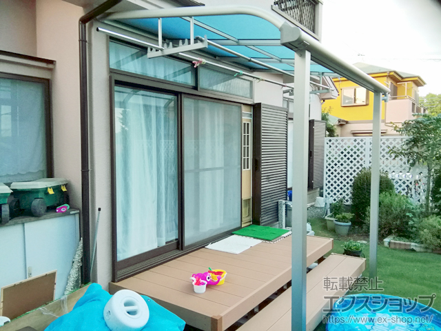 埼玉県比企郡吉見町ののテラス屋根 ヴェクターテラス R型 テラスタイプ 単体 積雪〜20cm対応 施工例