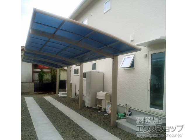 広島県福山市ののカーポート プレシオスポート 縦連棟 積雪〜20cm対応 施工例