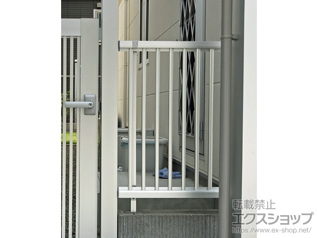 兵庫県神戸市ののフェンス・柵 シンプレオフェンス10型 縦格子32本 自由柱施工 施工例