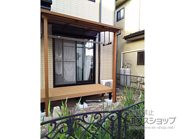 茨城県日立市ののテラス屋根 サザンテラス (フレーム仕様) テラスタイプ 単体 施工例