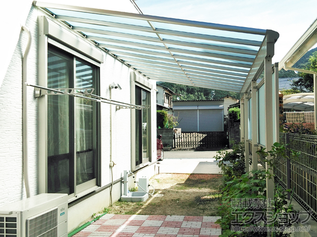 福岡県糟屋郡久山町ののテラス屋根 ヴェクターテラス F型 テラスタイプ 単体 積雪〜20cm対応 施工例