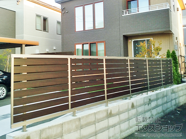 北海道札幌市ののフェンス・柵 セレビューフェンス RP3型 自在柱 施工例