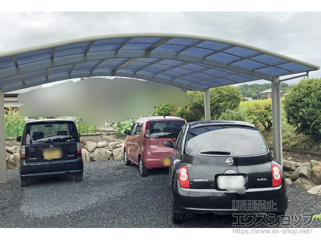岐阜県恵那市ののカーポート レイナツインポートグラン　積雪〜20cm対応 施工例