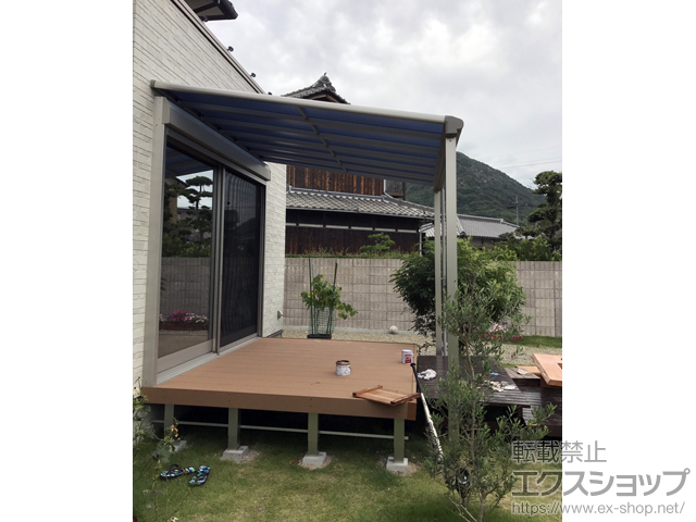 岡山県備前市ののテラス屋根 ヴェクターテラス F型 テラスタイプ 単体 積雪〜20cm対応 施工例