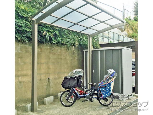 神奈川県横浜市ののサイクルポート・駐輪場 ネスカRミニ (ラウンドスタイル) 積雪〜20cm対応 施工例