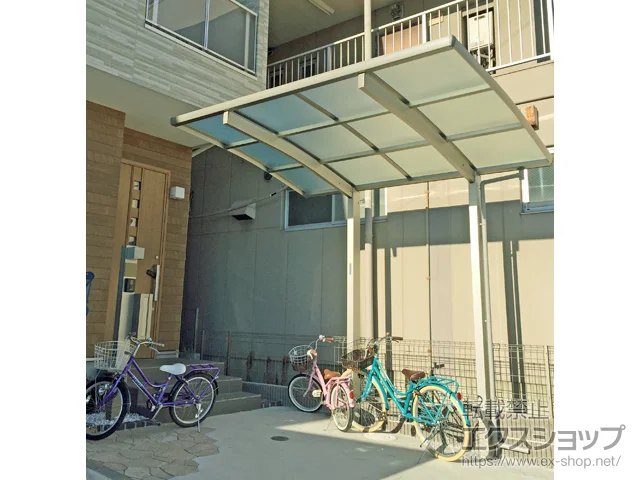 愛知県尾張旭市のYKKAPのサイクルポート・自転車置き場 レイナポートグラン ミニ 積雪〜20cm対応 施工例