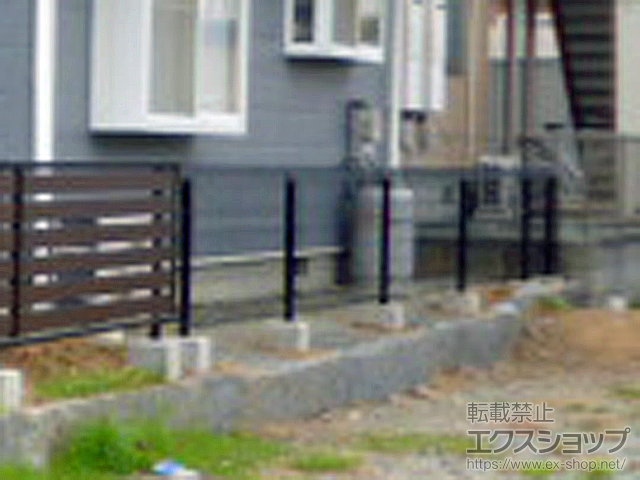 福島県田村市ののフェンス・柵 メッシュフェンス G10-R 自由柱 施工例