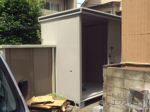 神奈川県川崎市のの物置・屋外倉庫 エルモ 一般型 2220×1520×2360 LMD-2215H-CB 施工例