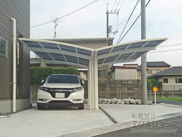 岡山県総社市ののカーポート レイナポートグラン Y合掌　積雪〜20cm対応 施工例