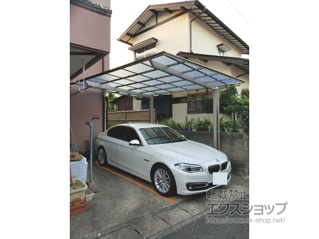 福岡県福岡市ののカーポート フーゴF (フラットスタイル) 積雪〜20cm対応 施工例