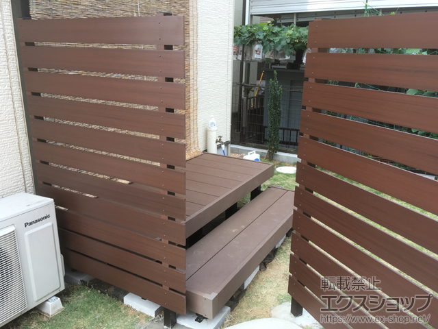 埼玉県入間郡三芳町ののフェンス・柵 マイティウッド ベーシック 横貼り11段 隙間20mm 施工例