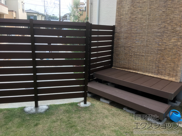 埼玉県入間郡三芳町ののフェンス・柵 マイティウッド ベーシック 横貼り11段 隙間20mm 施工例