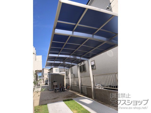 岡山県岡山市ののカーポート レイナポートグラン 縦連棟　積雪〜20cm対応 施工例