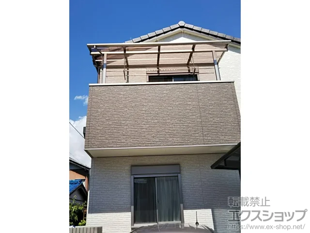 滋賀県大津市のLIXIL(リクシル)のバルコニー・ベランダ屋根 スピーネ F型 屋根タイプ 単体 積雪〜20cm対応 施工例