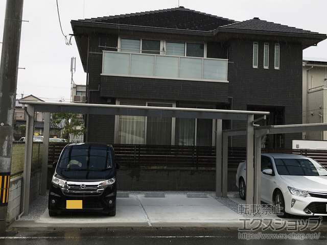 熊本県熊本市ののカーポート エフルージュ ツイン 積雪〜20cm対応 施工例