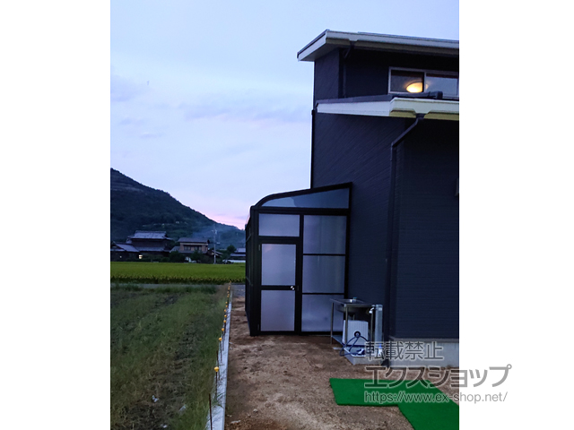 香川県善通寺市ののストックヤード スピーネストックヤードR型 パネルタイプ ヤード仕様 積雪〜20cm対応 施工例