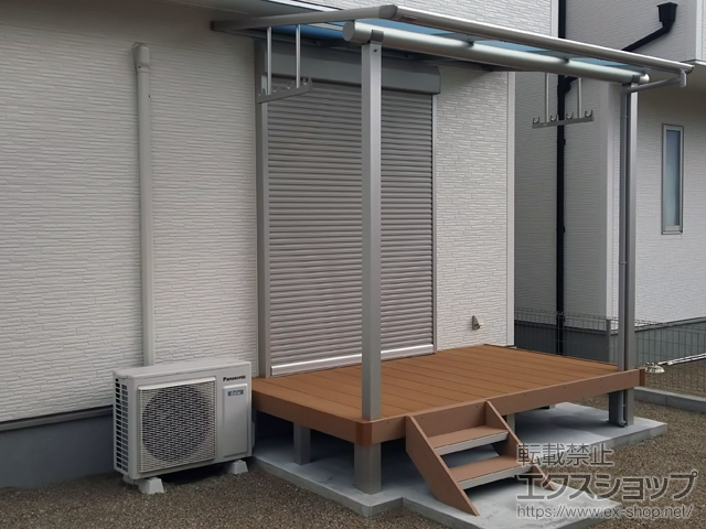 岐阜県岐阜市ののテラス屋根 ヴェクターテラス F型 テラスタイプ 単体 積雪〜20cm対応 施工例