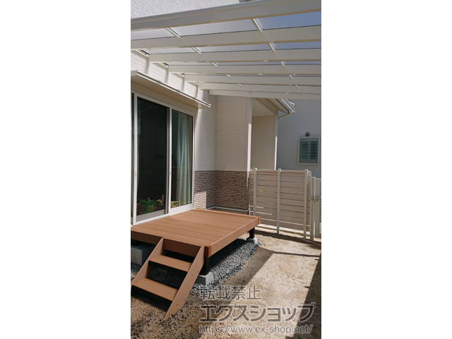 広島県大竹市ののテラス屋根 ヴェクターテラス F型 テラスタイプ 単体 積雪〜20cm対応 施工例