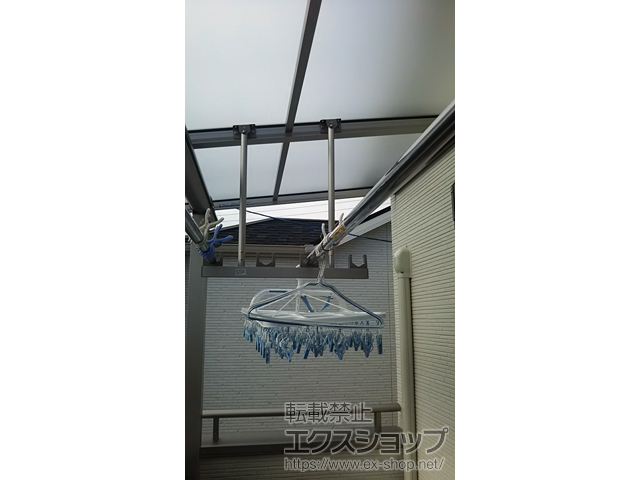 大阪府八尾市ののバルコニー・ベランダ屋根 プレシオステラス F型 屋根タイプ 単体 積雪〜20cm対応 施工例