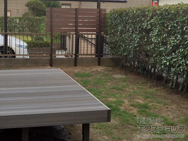 福岡県北九州市ののフェンス・柵 マイティウッド ベーシック 横貼り6段 隙間10mm 施工例