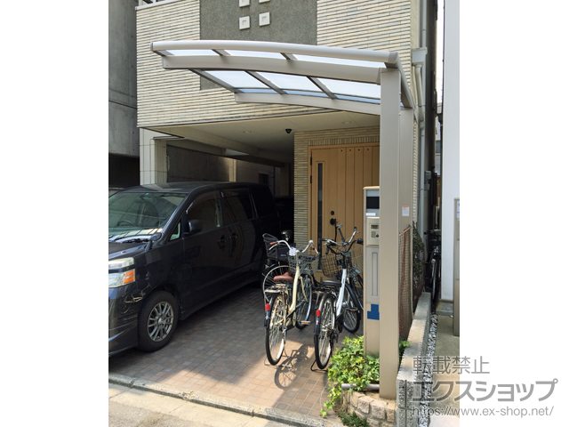 大阪府守口市ののサイクルポート・駐輪場 ネスカＲミニ (ラウンドスタイル) 積雪〜20cm対応 施工例