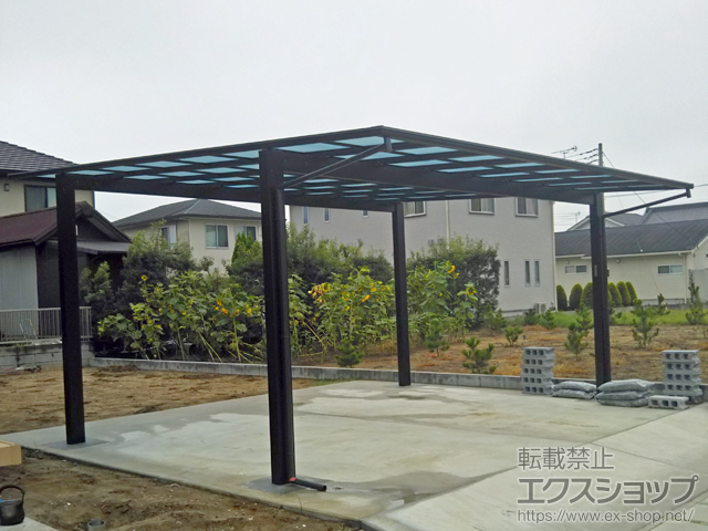 千葉県匝瑳市ののカーポート エフルージュ ツイン 積雪〜20cm対応 施工例