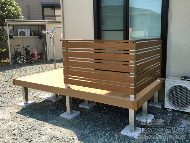 静岡県掛川市ののウッドデッキ リウッドデッキ 200 施工例