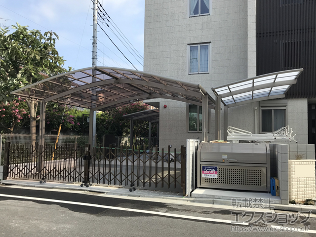 東京都江戸川区ののカーポート ネスカR (ラウンドスタイル) M合掌 積雪〜20cm対応 施工例