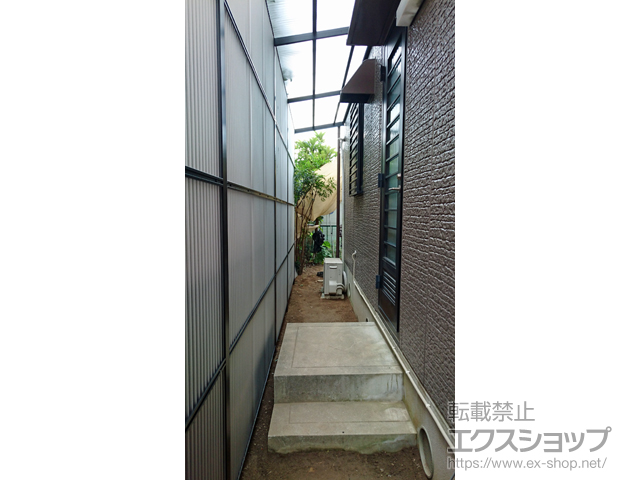 兵庫県明石市ののストックヤード オイトック 波板囲い 基本タイプ 連棟 積雪〜20ｃｍ対応 施工例