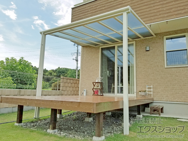 埼玉県比企郡小川町ののテラス屋根 ヴェクターテラス F型 テラスタイプ 単体 積雪〜20cm対応 施工例